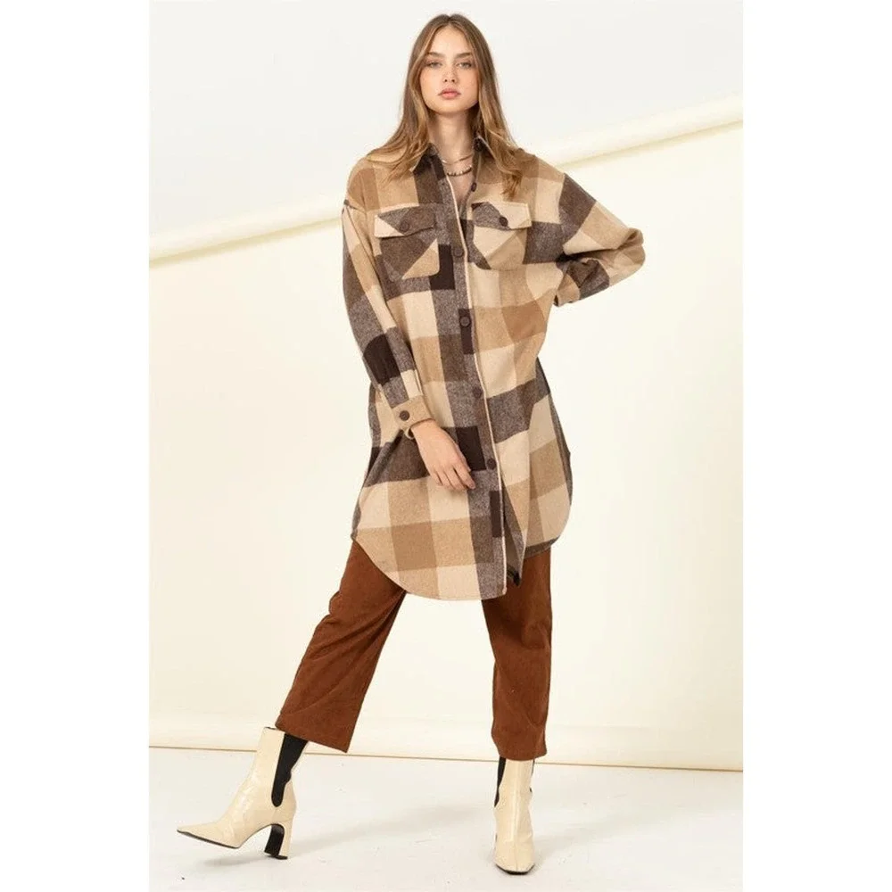 Trendy Throwback Checkered Shacket - Picture 9 of 10